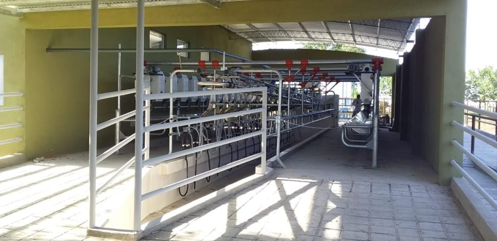 Instalación de Equipo de Ordeño Millenium de 16 bajadas, con Brazos de Posicionamiento, Brete Autoportante y Sistema de Alimentación Automático en Isletas, Entre Ríos